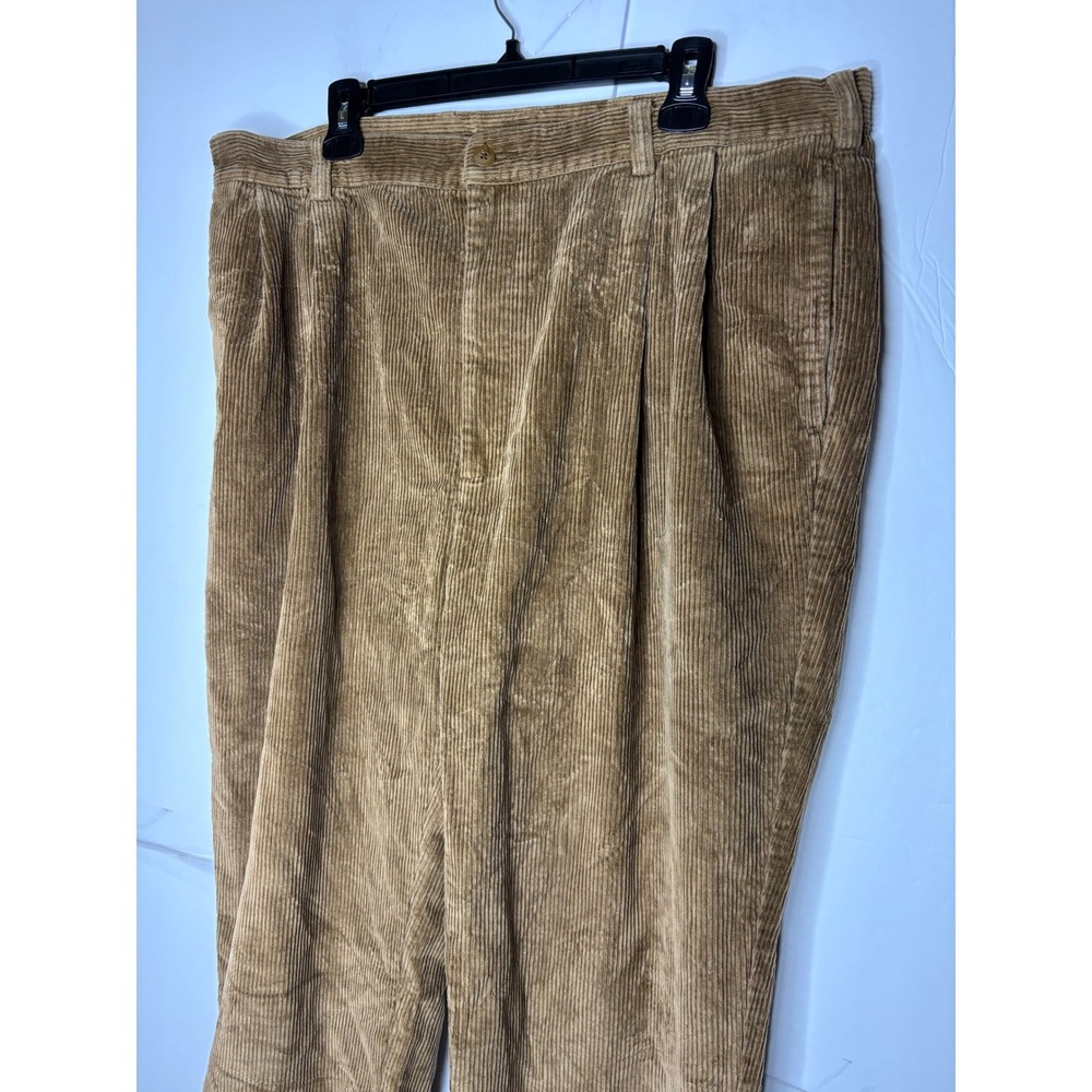 Jos. A. Bank Mens Tan Corduroy Pants 40W x 32L Wide Wale Cotton Trousers Classic